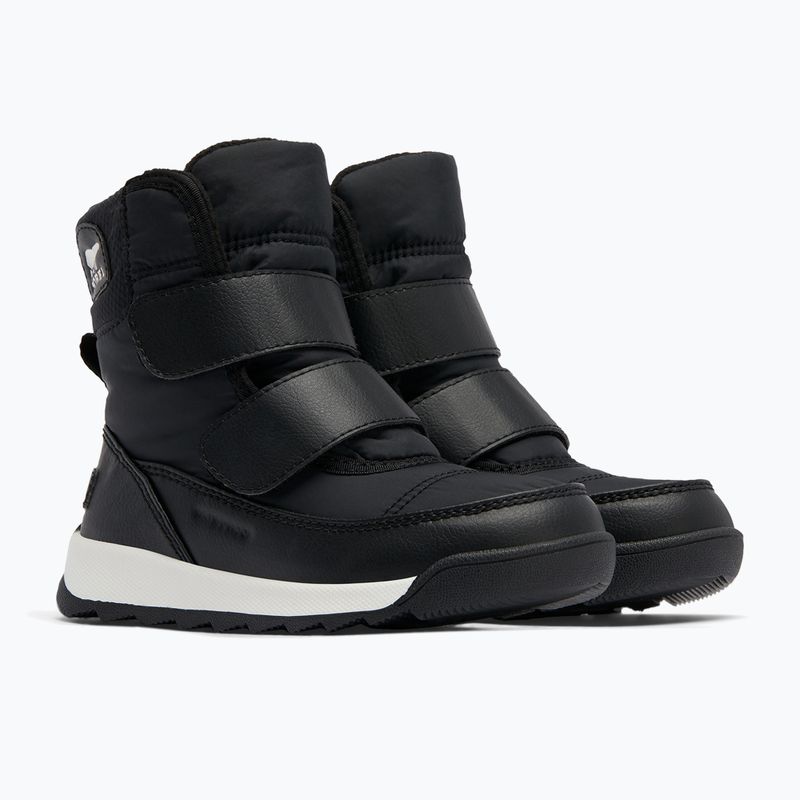 Juniorské sněhule Sorel Whitney II Strap WP black/sea salt 9