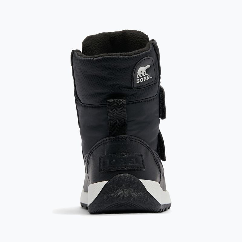 Juniorské sněhule Sorel Whitney II Strap WP black/sea salt 10