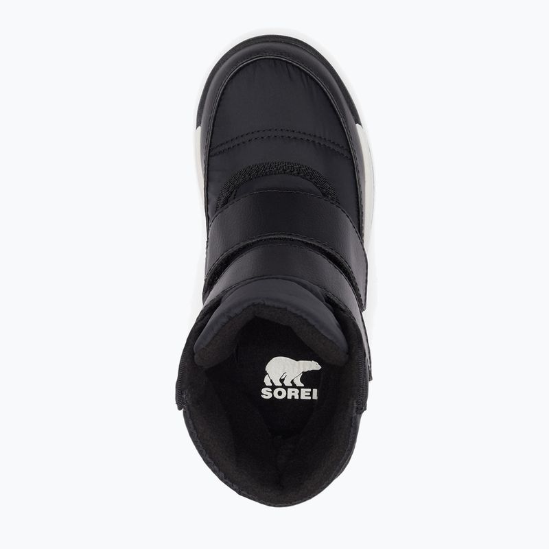 Juniorské sněhule Sorel Whitney II Strap WP black/sea salt 11