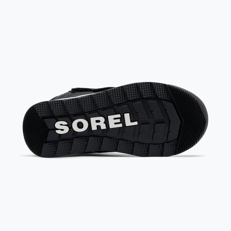 Juniorské sněhule Sorel Whitney II Strap WP black/sea salt 12