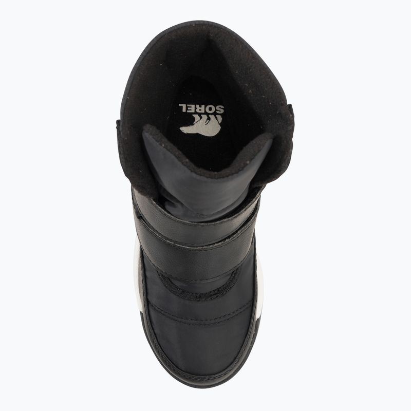 Juniorské sněhule Sorel Whitney II Strap WP black/sea salt 6