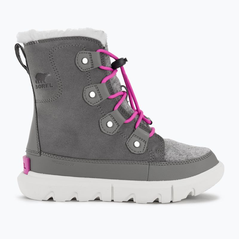 Juniorské sněhule Sorel Sorel Explorer Lace quarry/bright lavender 2