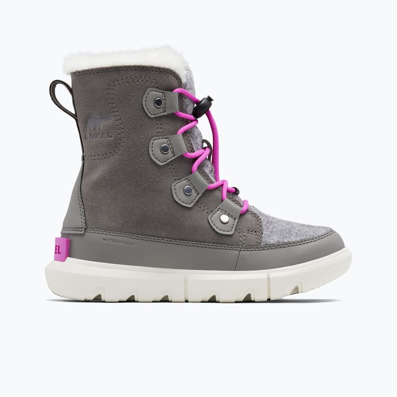 Juniorské sněhule Sorel Sorel Explorer Lace quarry/bright lavender 7