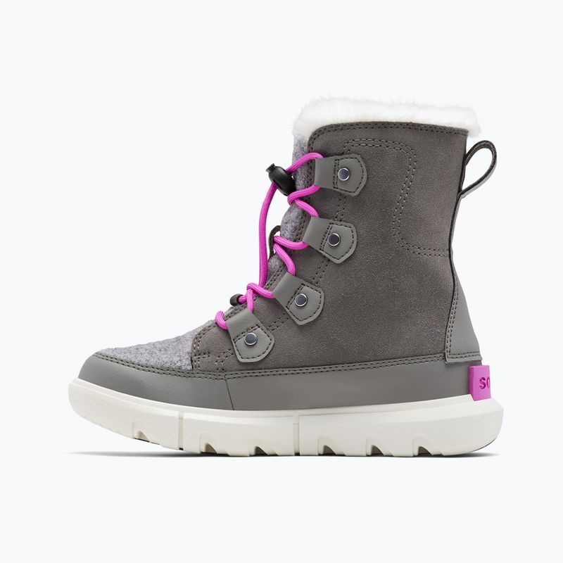 Juniorské sněhule Sorel Sorel Explorer Lace quarry/bright lavender 8