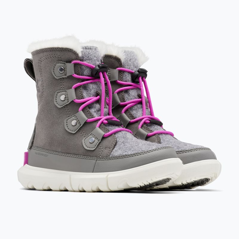 Juniorské sněhule Sorel Sorel Explorer Lace quarry/bright lavender 9