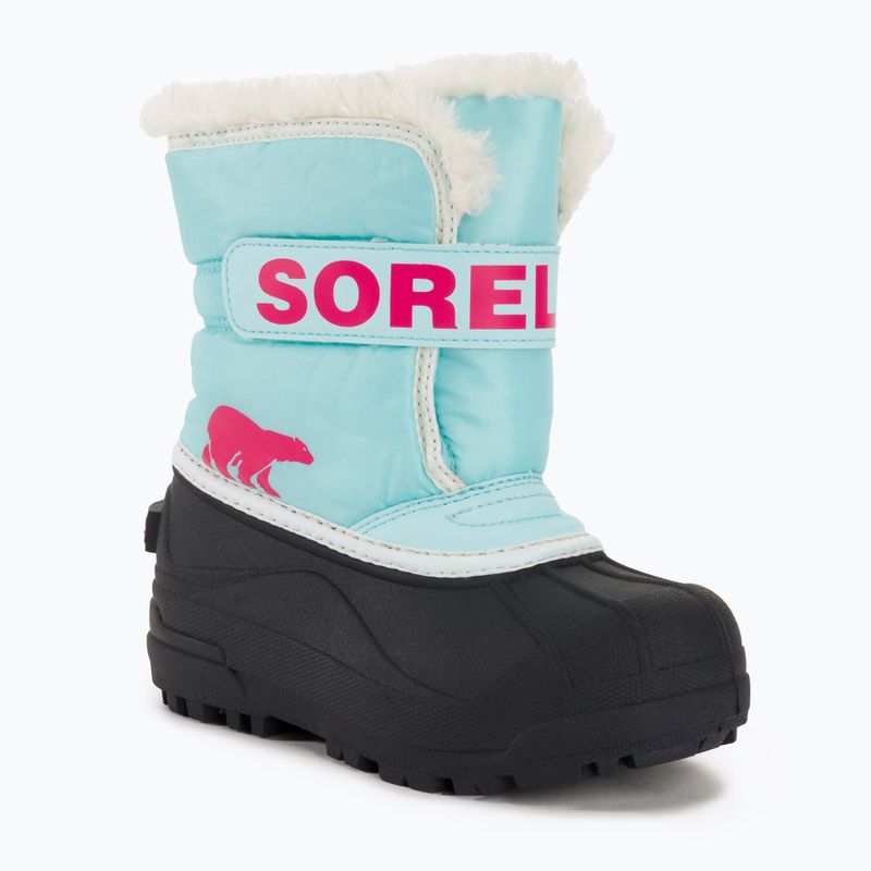 Juniorské sněhule Sorel Snow Commander ocean surf/cactus pink