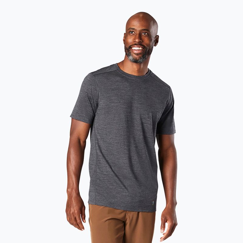 Pánské tričko Smartwool Merino Tee dark grey 00744 trekkingové tričko