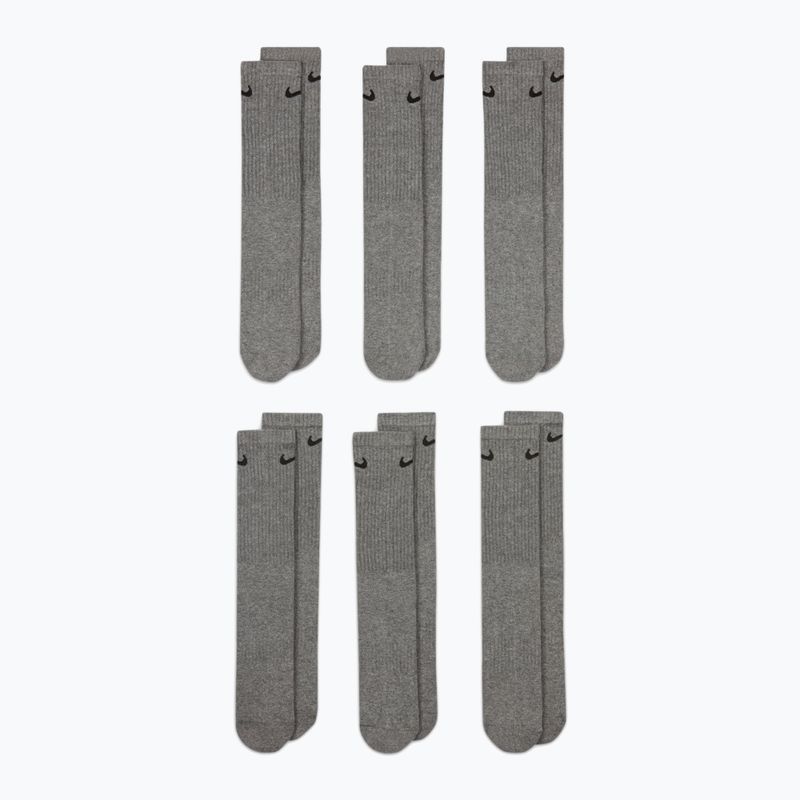 Ponožky Nike Everyday Cushioned 6 párů carbon heather/black