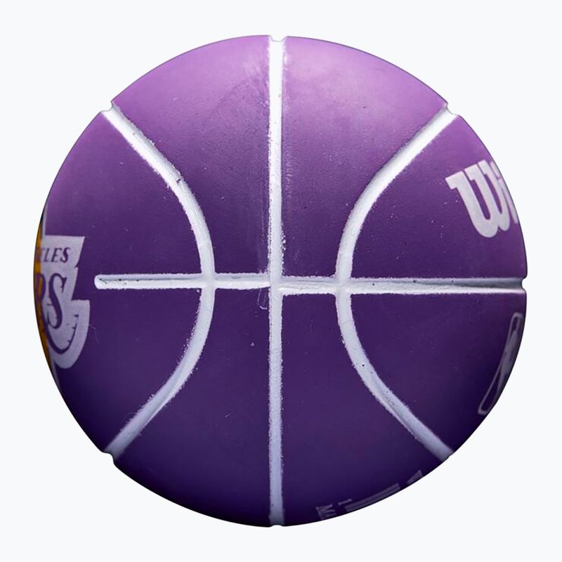 Míč Super Mini Wilson NBA Dribbler Los Angeles Lakers purple 2