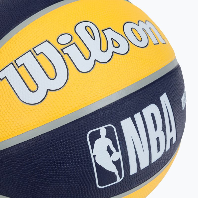 Basketbalový míč Wilson NBA Team Tribute Indiana Pacers, žlutý WTB1300XBIND 3