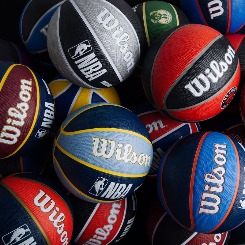 Basketbalový míč Wilson NBA Team Tribute Indiana Pacers, žlutý WTB1300XBIND 4