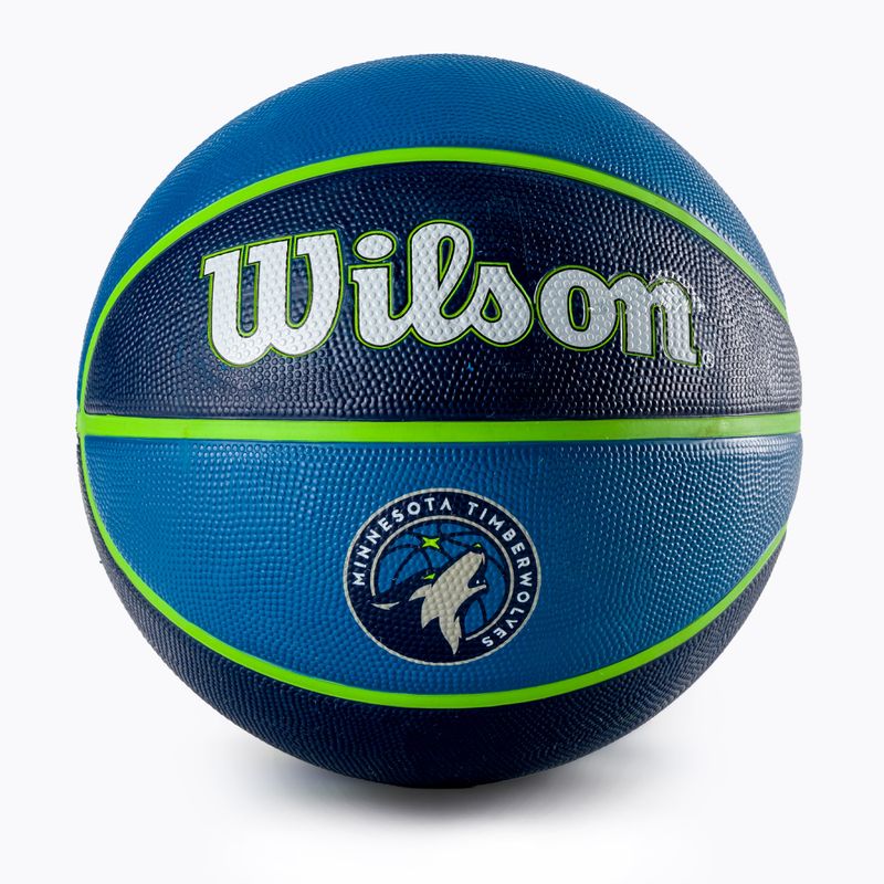 Wilson NBA Team Tribute Minnesota Timberwolves basketbalový míč modrý WTB1300XBMIN