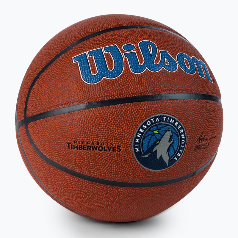 Wilson NBA Team Alliance Minnesota Timberwolves basketbalový míč hnědý WTB3100XBMIN 2