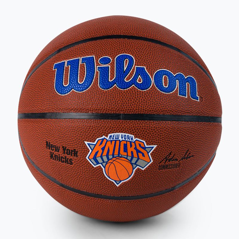 Wilson NBA Team Alliance New York Knicks basketbalový míč hnědý WTB3100XBNYK