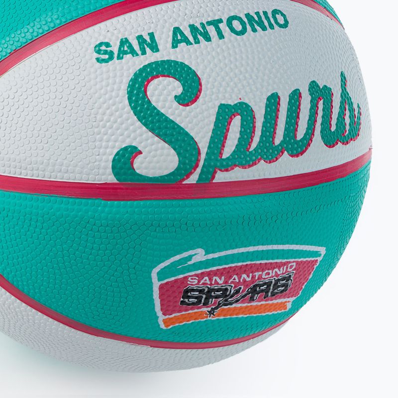 Wilson NBA Team Retro Mini basketbalový míč San Antonio Spurs modrý WTB3200XBSAN 3