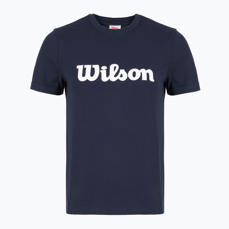 Dámské tenisové tričko  Wilson Team Graphic Script W classic navy script