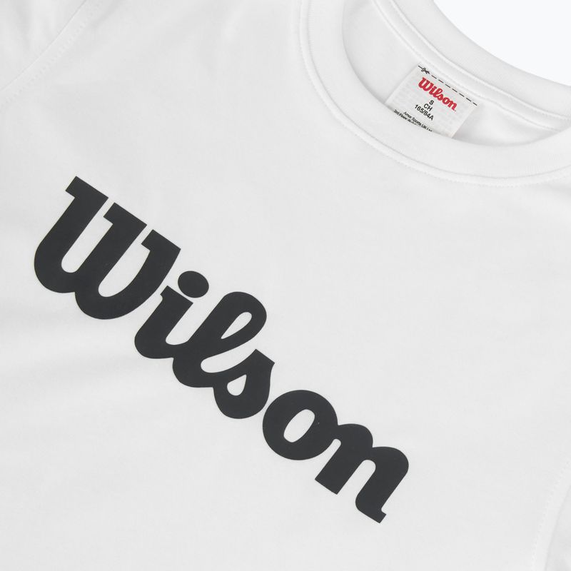 Dámské tenisové tričko  Wilson Team Graphic Script W bright white script 3