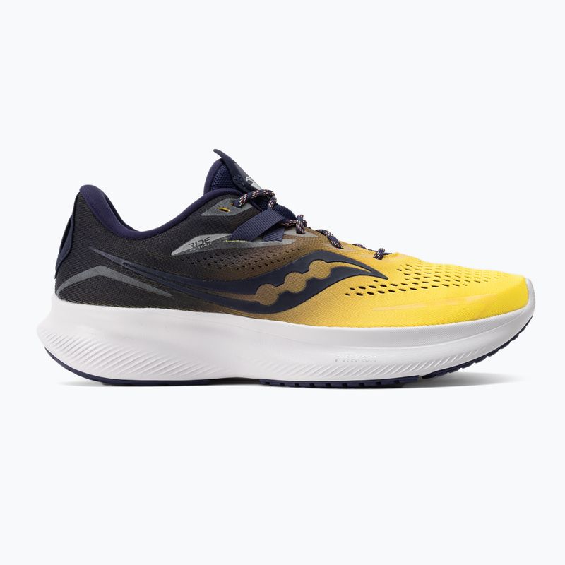 Saucony Ride 15 pánská běžecká obuv navy blue and yellow S20729-65 2