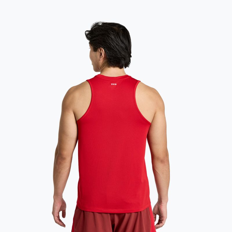 Pánské běžecké tričko Saucony Stopwatch Singlet červené SAM800277-PP 2