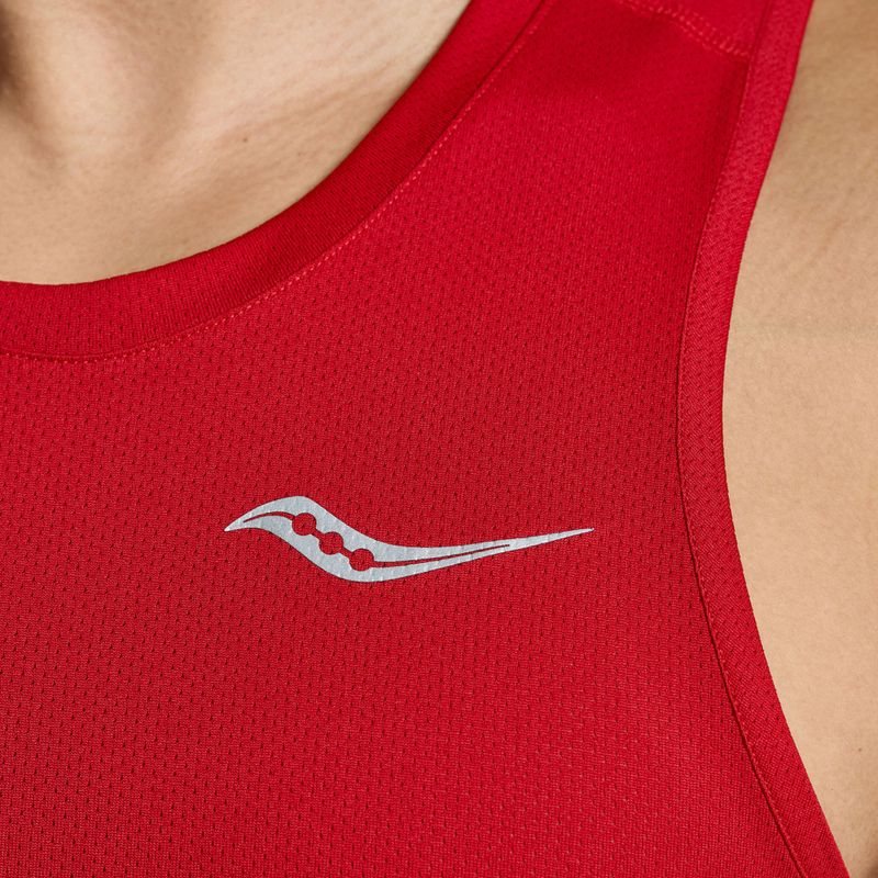 Pánské běžecké tričko Saucony Stopwatch Singlet červené SAM800277-PP 3