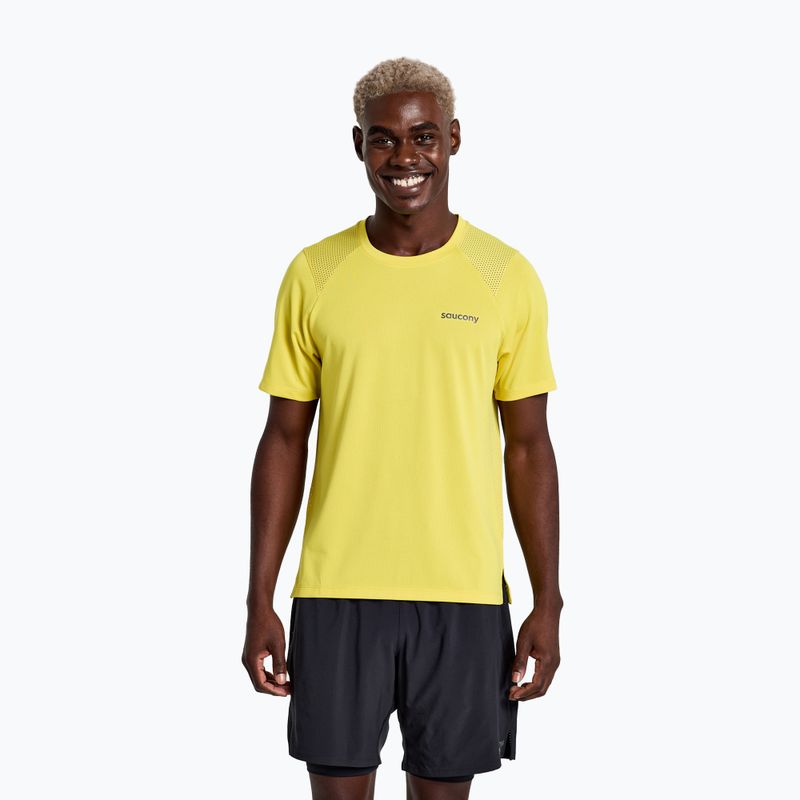 Pánské běžecké tričko Saucony Elevate yellow SAM800331-SL
