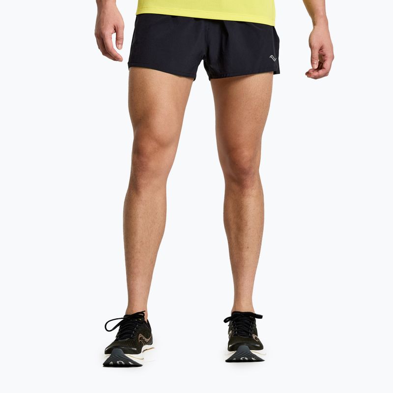 Pánské běžecké šortky Saucony Outpace 2,5" Split černé SAM800326-BK