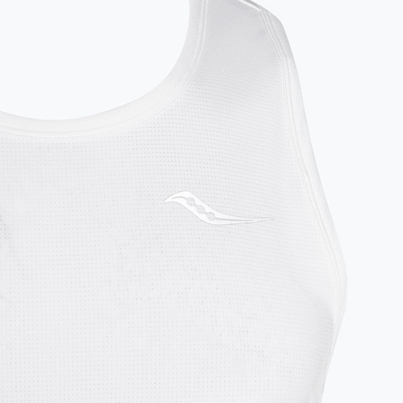 Pánské běžecké tílko tank top tričko   Saucony Stop tričko watch Singlet white 3