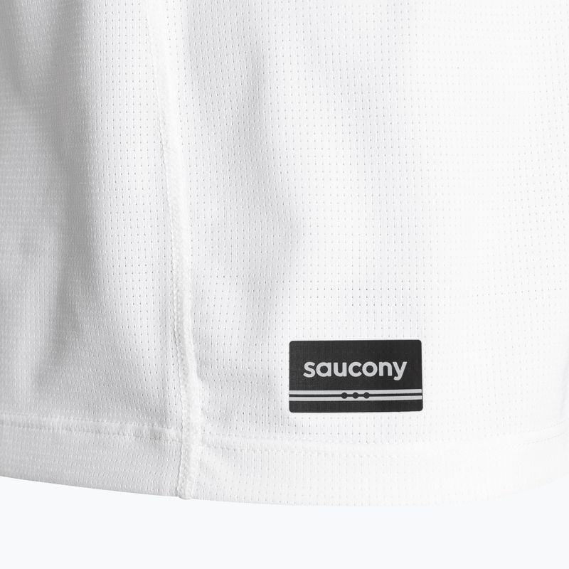 Pánské běžecké tílko tank top tričko   Saucony Stop tričko watch Singlet white 4
