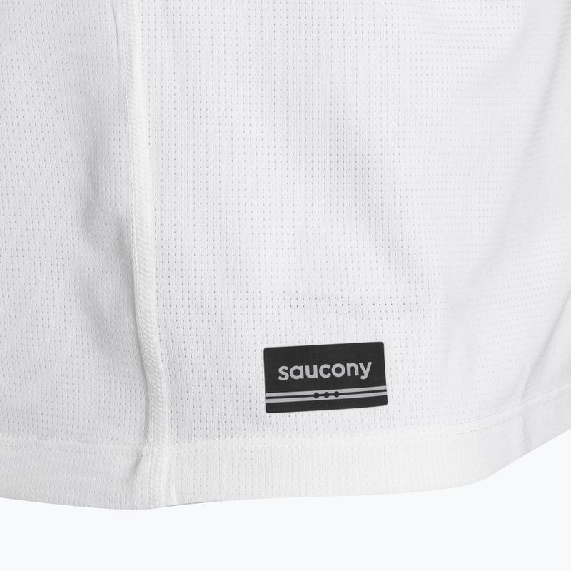 Pánské běžecké tričko Saucony Stop tričko watch white 3