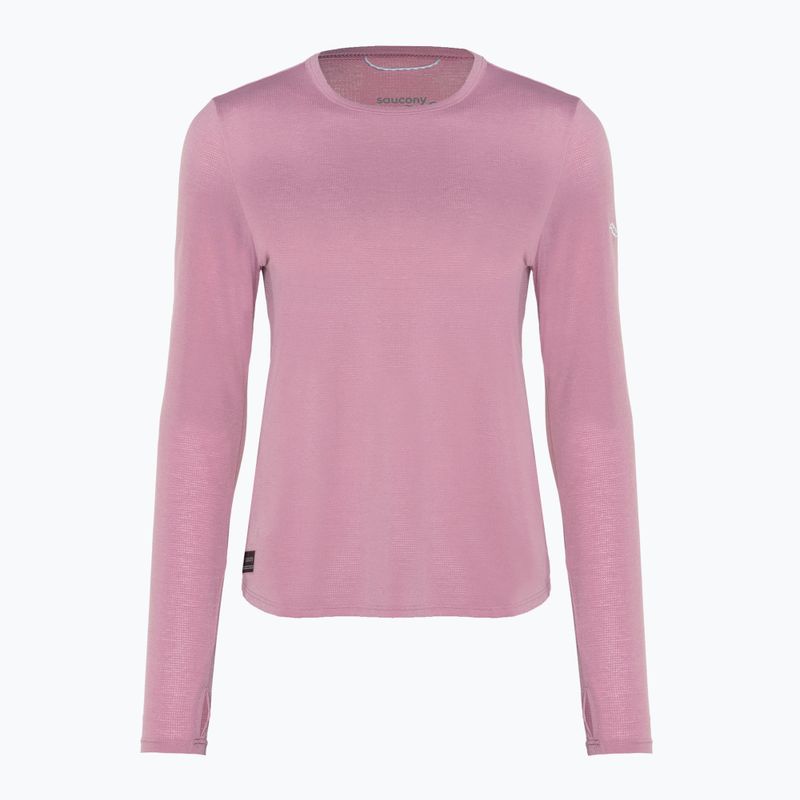 Dámské běžecké tričko Longsleeve Saucony Stop tričko watch orchid heather