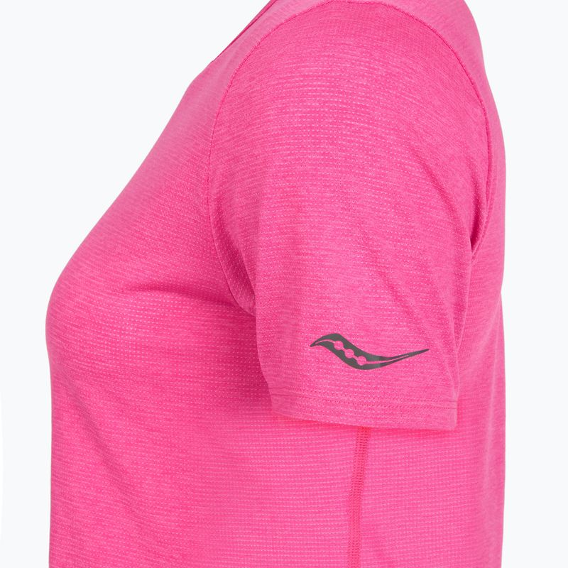 Dámské běžecké tričko Saucony Stopwatch SS fuchsia heather 4