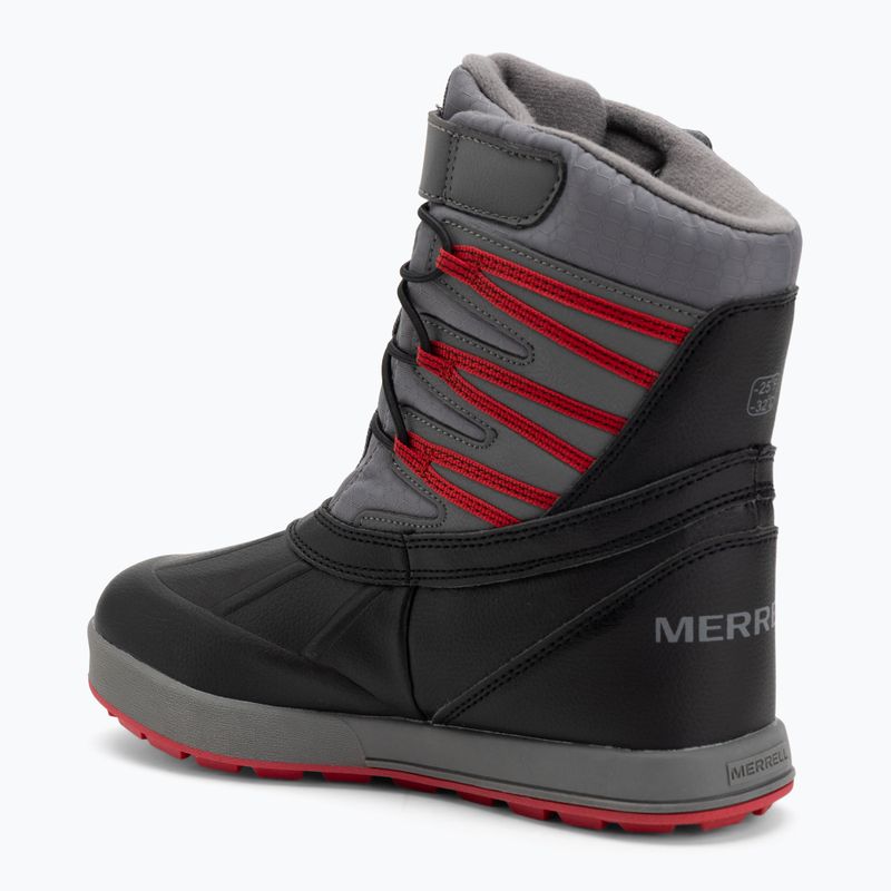 Dětské sněhule Merrell Snow Bank 5.0 WP black/red 3