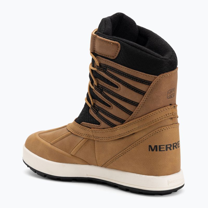 Dětské sněhule Merrell Snow Bank 5.0 WP wheat/black 3