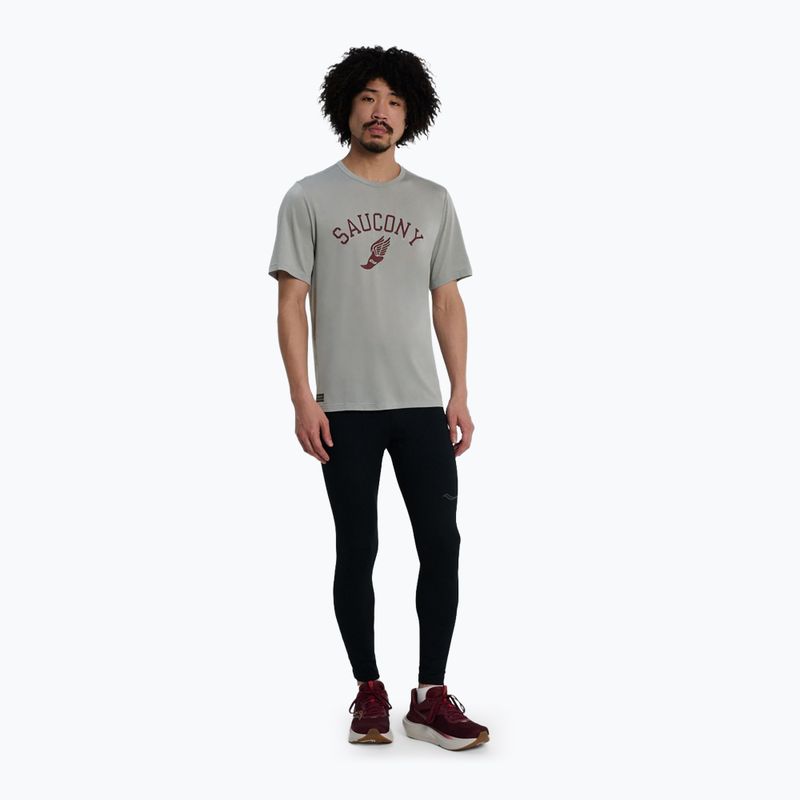 Pánské běžecké tričko Saucony Stopwatch light grey heather 2