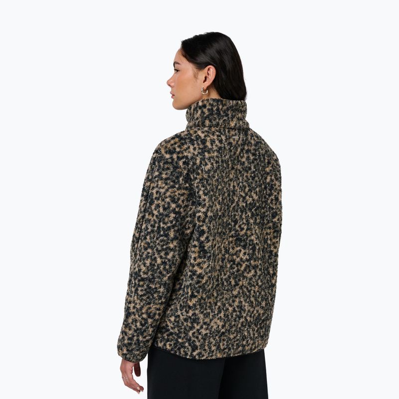 Dámská mikina Sweaty Betty Plush Contrast Zip Up Fleece brown ink leopard print 3