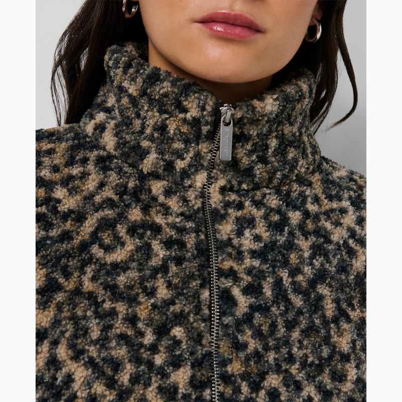 Dámská mikina Sweaty Betty Plush Contrast Zip Up Fleece brown ink leopard print 5