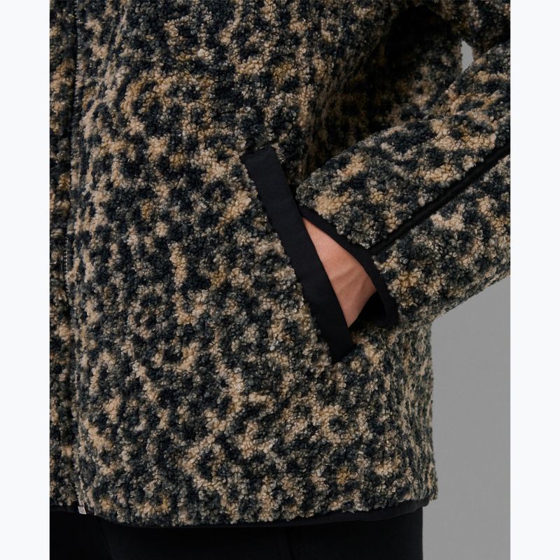 Dámská mikina Sweaty Betty Plush Contrast Zip Up Fleece brown ink leopard print 6