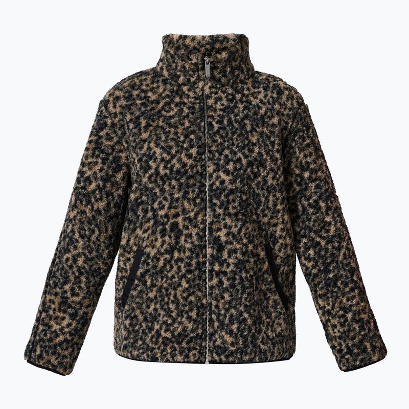 Dámská mikina Sweaty Betty Plush Contrast Zip Up Fleece brown ink leopard print 7