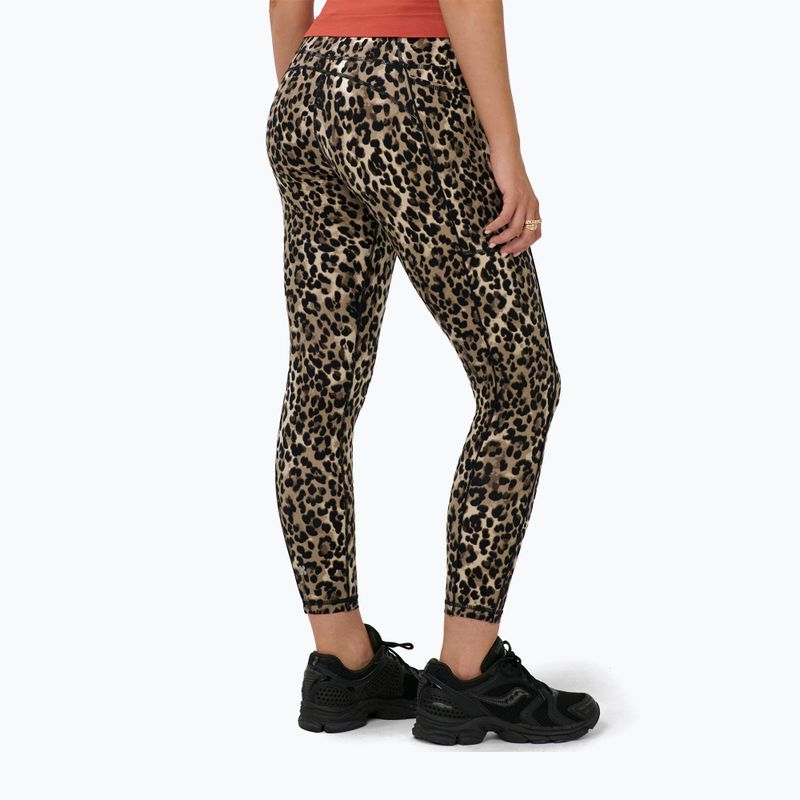 Dámské tréninkové legíny Sweaty Betty Power Piping Workout 7/8 brown ink leopard print 3