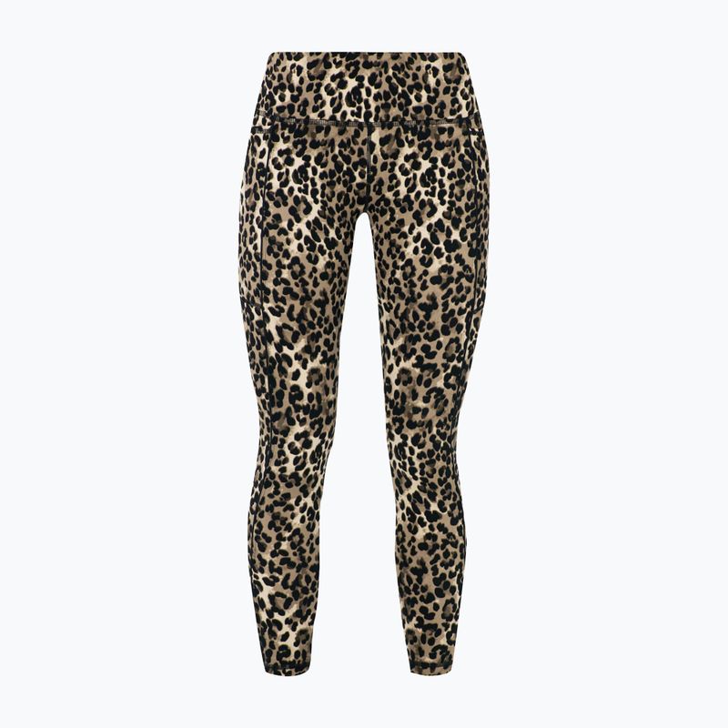 Dámské tréninkové legíny Sweaty Betty Power Piping Workout 7/8 brown ink leopard print 8