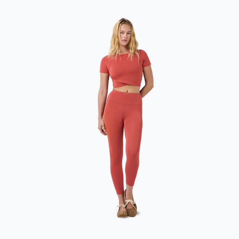 Dámské tričko na jógu Sweaty Betty All Day Wrap terrazzo red 2