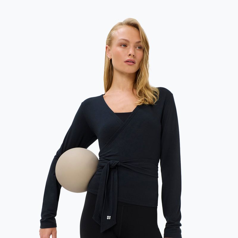 Dámské tričko Longsleeve Sweaty Betty Soft Flow Studio Wear Your Way black