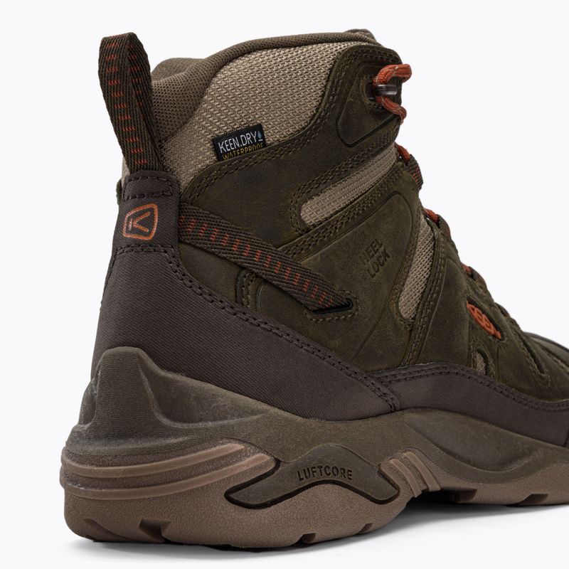 Pánské trekové boty KEEN Circadia Mid Wp green-brown 1026766 8
