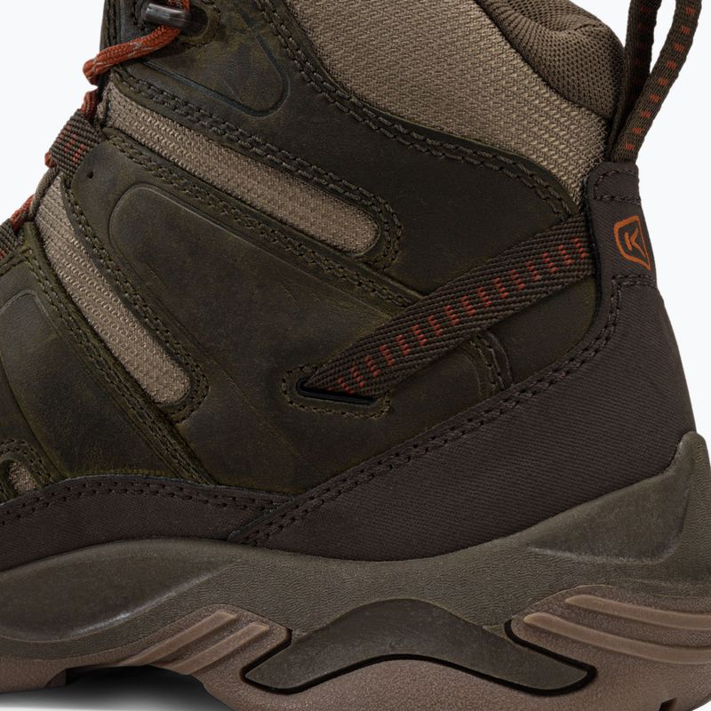 Pánské trekové boty KEEN Circadia Mid Wp green-brown 1026766 10