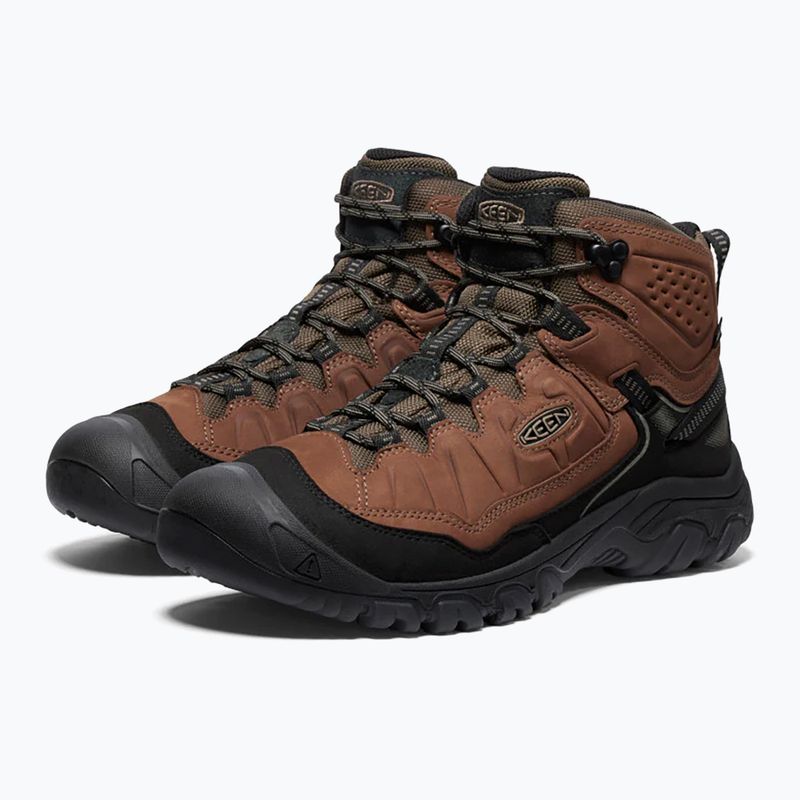 Pánské trekové boty KEEN Targhee IV Mid Wp wide bison /brindle 9