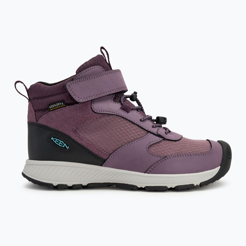 Dětské turistické boty KEEN Skua Mid WP JR black plum/plum perfect 2