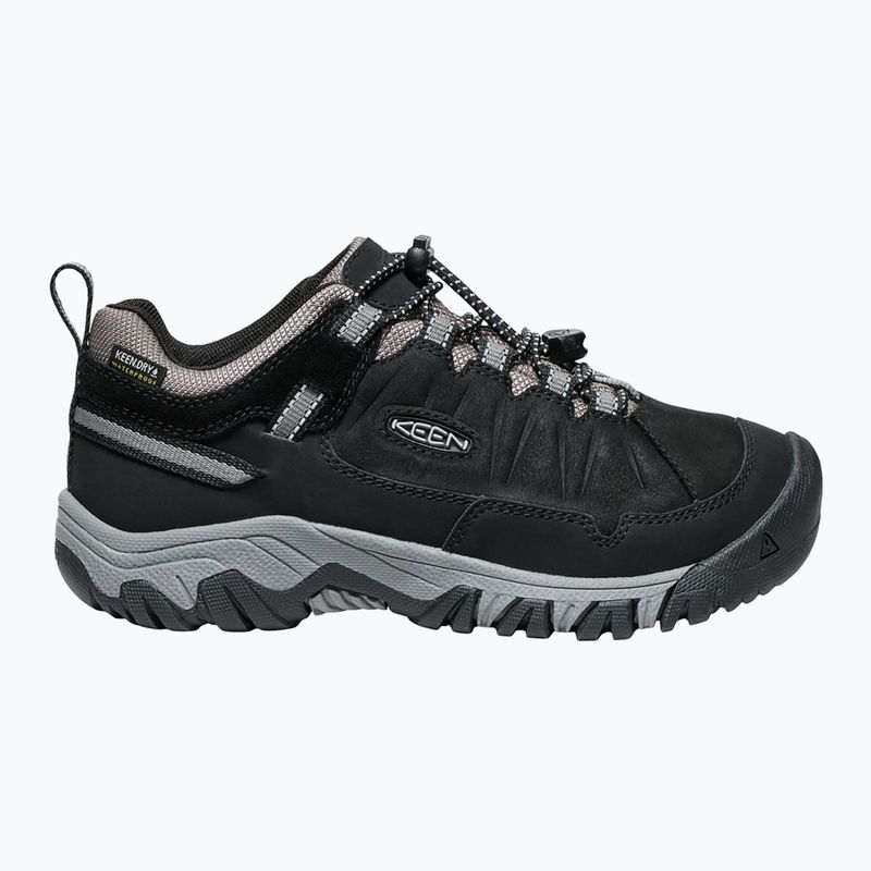 Dětské trekingové boty KEEN Targhee IV Low Waterproof black/steel grey 2