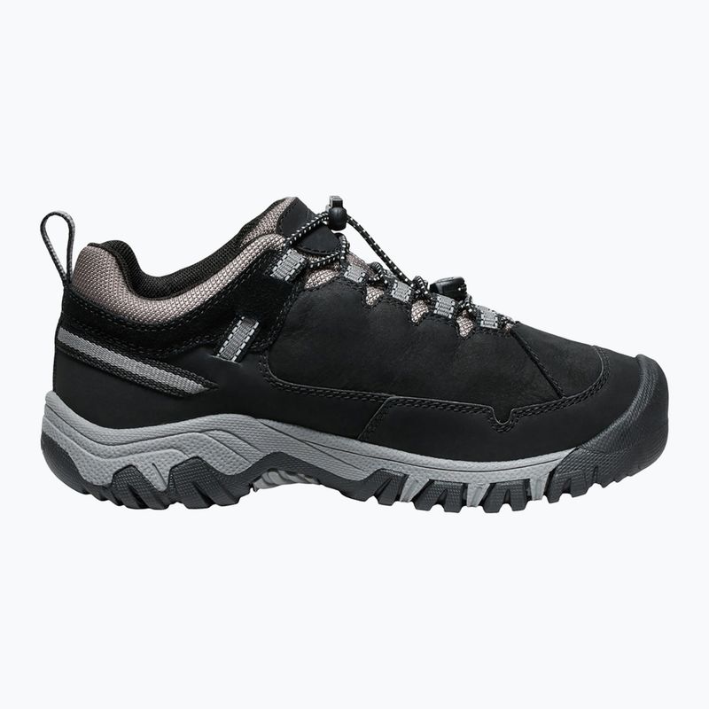 Dětské trekingové boty KEEN Targhee IV Low Waterproof black/steel grey 3