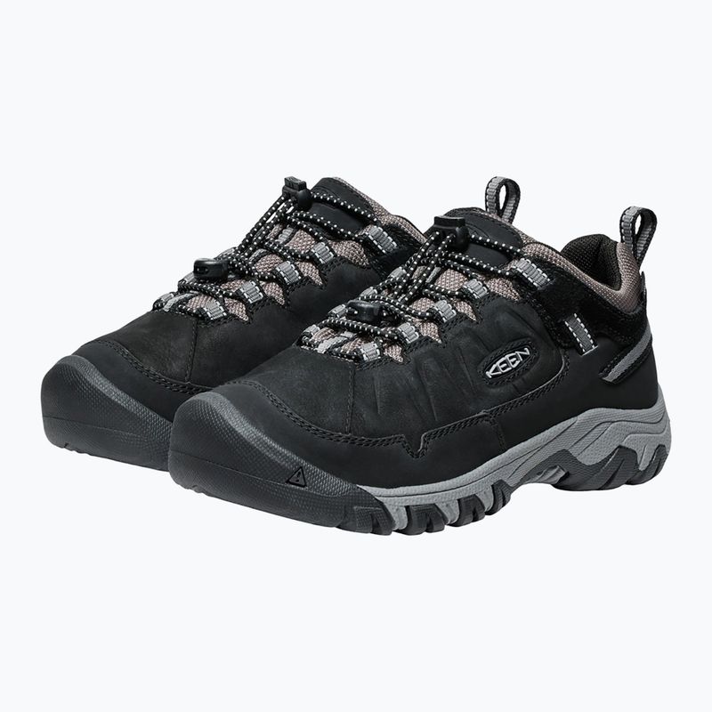 Dětské trekingové boty KEEN Targhee IV Low Waterproof black/steel grey 4