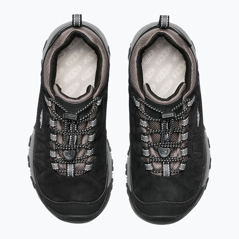 Dětské trekingové boty KEEN Targhee IV Low Waterproof black/steel grey 6